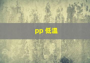 pp 低温